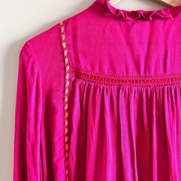 Anthropologie × BLANK LONDON Lissa Embroidered Peasant Blouse Medium NWT - Picture 10 of 15